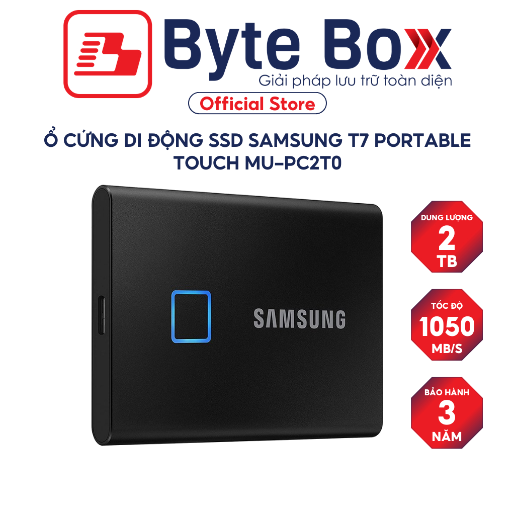 Samsung Portable SSD T7 Touch 2TB 1050MB/s