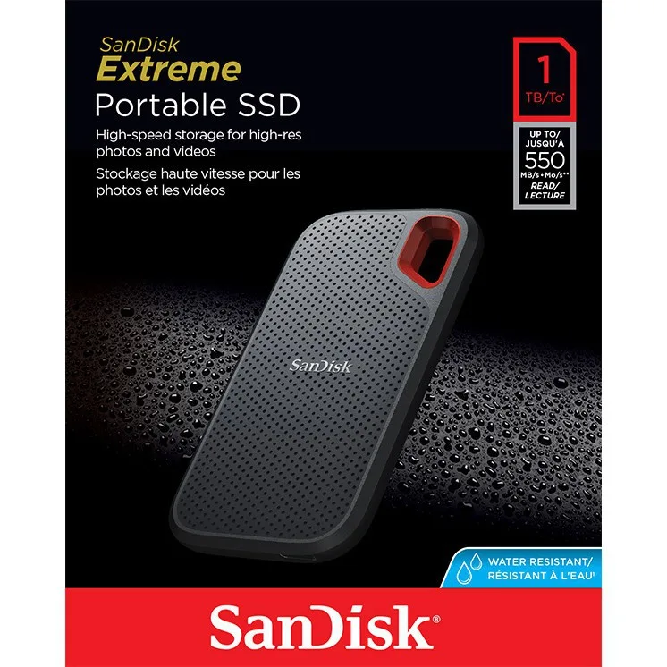 SanDisk Extreme 1TB Portable SSD 1050MB/s